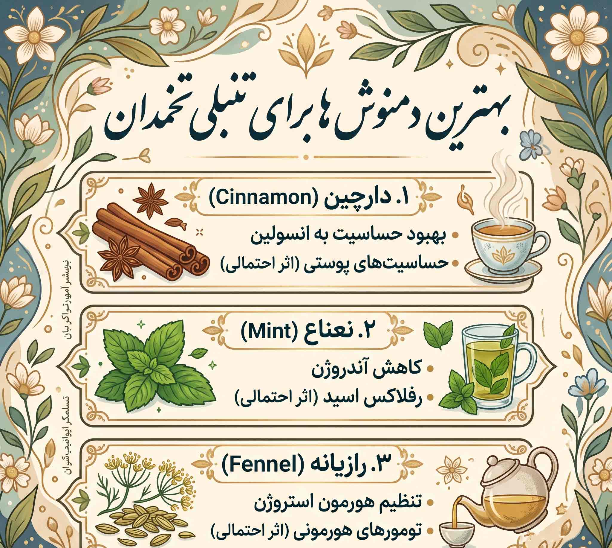 بهترین دمنوش ها برای تنبلی تخمدان