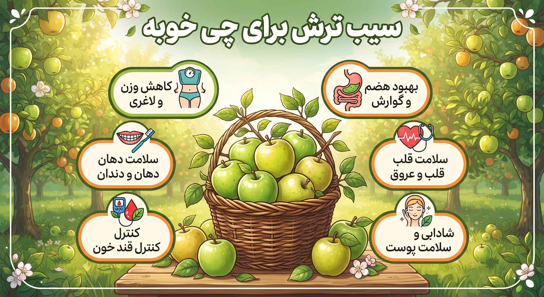سیب ترش برای چی خوبه